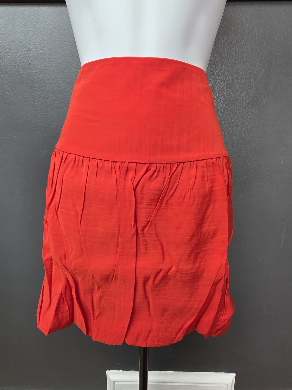 a new day Red High-Waist Bubble Mini Skirt